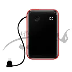 پاوربانک ۱۰۰۰۰ بیسوس Baseus Mini S Digital Power Bank کابل متصل iphone
