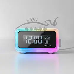 پاوربانک ساعت وایرلس مومکس MOMAX 4-in-1 Digital Alarm Clock with Wireless Charging Station QC2CNW