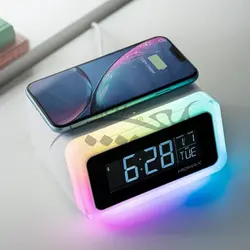 پاوربانک ساعت وایرلس مومکس MOMAX 4-in-1 Digital Alarm Clock with Wireless Charging Station QC2CNW