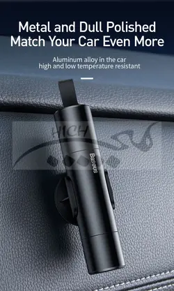 چکش اضطراری بیسوس Baseus Sharp Tool Safety Hammer CRSFH-0G دارای کاتر کمربند