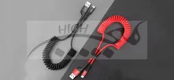 کابل شارژ USB به Lightning تلفنی بیسوس مدل Fish Eye Spring طول ۱ متر