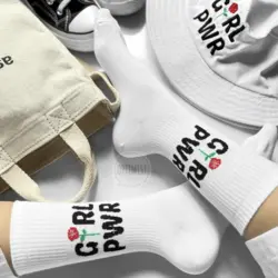 جوراب Girl Power سفید - هیچ استور - خرید اینترنتی اکسسوری فانتزی