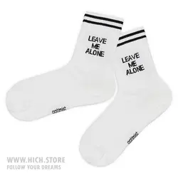 جوراب Leave me alone سفید - هیچ استور - خرید اینترنتی اکسسوری فانتزی