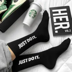 جوراب Just Do It مشکی - هیچ استور - خرید اینترنتی اکسسوری فانتزی