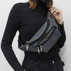 کیف کمری هولوگرامی مشکی - هیچ استور - خرید اینترنتی اکسسوری فانتزی