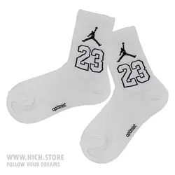 جوراب جوردن 23 سفید - هیچ استور - خرید اینترنتی اکسسوری فانتزی