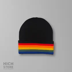 کلاه بافت Rainbow - هیچ استور - خرید اینترنتی اکسسوری فانتزی
