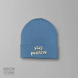 کلاه بافت Stay Positive - هیچ استور - خرید اینترنتی اکسسوری فانتزی