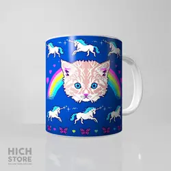 ماگ گربه رینبو - هیچ استور - خرید اینترنتی اکسسوری فانتزی