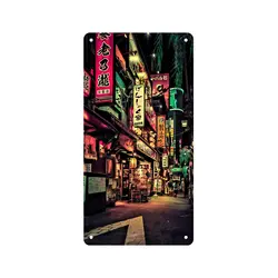 پلاک فلزی توکیو سیتی - هیچ استور - خرید اینترنتی اکسسوری فانتزی