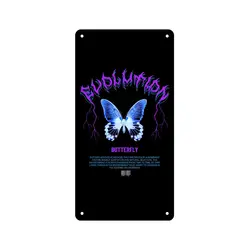 پلاک فلزی پروانه - هیچ استور - خرید اینترنتی اکسسوری فانتزی