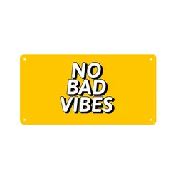 پلاک فلزی نو بد وایبز - هیچ استور - خرید اینترنتی اکسسوری فانتزی