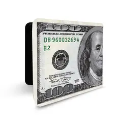 کیف پول چرم صد دلاری - هیچ استور - خرید اینترنتی اکسسوری فانتزی