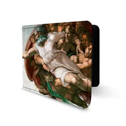 کیف پول چرم نقاشی دست آفرینش - هیچ استور - خرید اینترنتی اکسسوری فانتزی