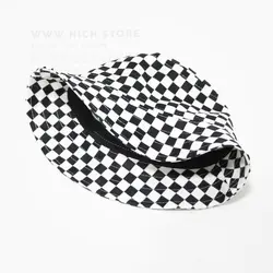 کلاه باکت شطرنجی مخمل - هیچ استور - خرید اینترنتی اکسسوری فانتزی