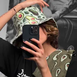 کلاه باکت آووکادو روشن مخمل - هیچ استور - خرید اینترنتی اکسسوری فانتزی