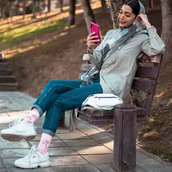 جوراب پلنگ صورتی - تا‌به‌تا - هیچ استور - خرید اینترنتی اکسسوری فانتزی