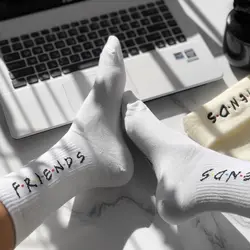 جوراب فرندز سفید - هیچ استور - خرید اینترنتی اکسسوری فانتزی