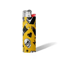 فندک پترن راک زرد - هیچ استور - خرید اینترنتی اکسسوری فانتزی