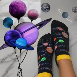 جوراب طرح منظومه شمسی - هیچ استور - خرید اینترنتی اکسسوری فانتزی