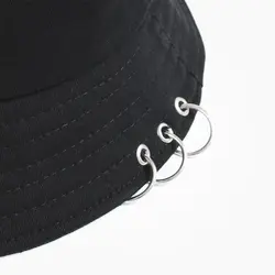 کلاه باکت مشکی پیرسینگ دار - هیچ استور - خرید اینترنتی اکسسوری فانتزی