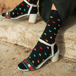 جوراب قلب رنگی رنگی - هیچ استور - خرید اینترنتی اکسسوری فانتزی