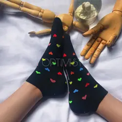 جوراب قلب رنگی رنگی - هیچ استور - خرید اینترنتی اکسسوری فانتزی