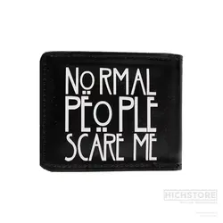 کیف پول چرم normal people scare me - هیچ استور - خرید اینترنتی اکسسوری فانتزی