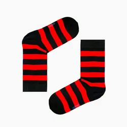 جوراب راه راه قرمز مشکی - هیچ استور - خرید اینترنتی اکسسوری فانتزی