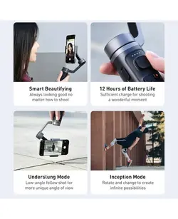 گیمبال و پایه مونوپاد دوربین باسئوس | Baseus Control Smartphone Handheld Folding Gimbal Stabilizer