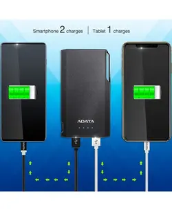 پاوربانک ای دیتا ظرفیت 10000 میلی آمپر ساعت | ADATA S10000 Power Bank