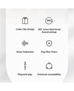 میکروفن یقه ای جوی روم | Joyroom Lavalier Microphone JR-LM12M