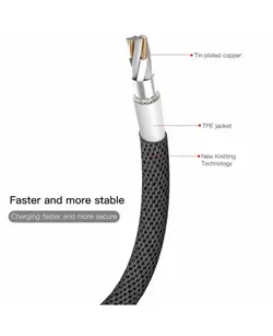 کابل تبدیل USB به لایتنینگ بیسوس 5 متری | Baseus CALYW-M01 Cable Artistic Striped