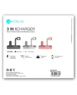 پایه شارژ کاتتسی 3in1 برای آیفون ، ایرپاد و اپل واچ | 3in1 coteetci charger