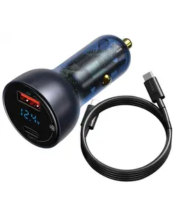 شارژر فندکی به همراه کابل باسئوس | Baseus Dual Quick Car Charger 65W
