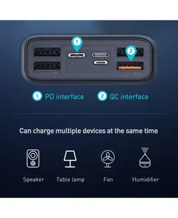 پاوربانک 30000 میلی آمپر باسئوس | Baseus Amblight Digital Display Quick