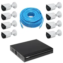 پک 8 دوربین مداربسته تحت شبکه داهوا 4 مگاپیکسل