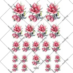 کاغذ ترانسفر گل جهت تزئین شمع کد 4210