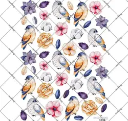 کاغذ ترانسفر پرنده جهت تزئین شمع کد 4442