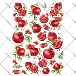 کاغذ ترانسفر انار جهت تزئین شمع کد 4737