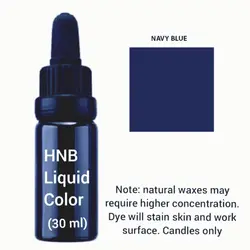 رنگ شمع مایع سرمه ای با قطره چکان - لوازم شمع اچ ان ابی