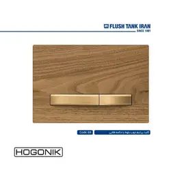 کلید فلاش تانک توکار ایران - پرایم چوب بلوط دکمه طلایی (کد 69)