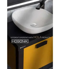 روشویی کابینتی هُلا H610 - مشکی زرد