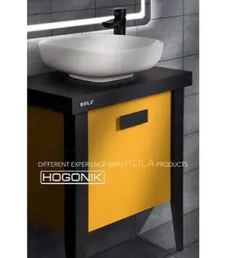 روشویی کابینتی هُلا H610 - مشکی زرد