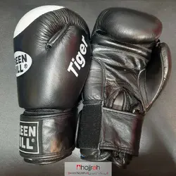 دستکش بوکس چرم گرین هیل تایگر GREEN HILL Tiger مشکی کد VM504