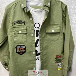 اطلاعات ، قیمت و خرید ست سه تکه کتان مجلسی تیشرت و کت و شلوار سبز کد BC46