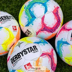 توپ فوتبال بوندسلیگا دربی استار DERBY STAR سایز ۵ پرسی کد VM605