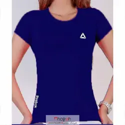 تیشرت زنانه سورمه ای سایز بزرگ REEBOK  کد VM73