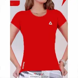تیشرت زنانه قرمز سایز بزرگ REEBOK  کد VM73