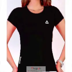 تیشرت زنانه مشکی سایز بزرگ REEBOK  کد VM73